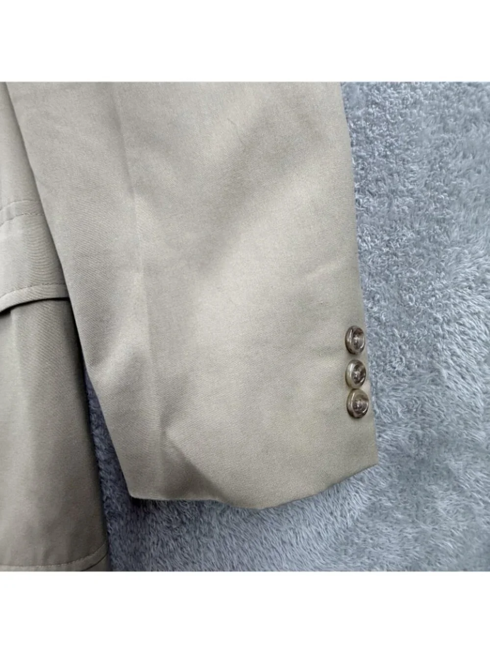 Brooks Brothers Blazer Mens 44 Beige Cotton Polyester Sport Coat Jacket Classic